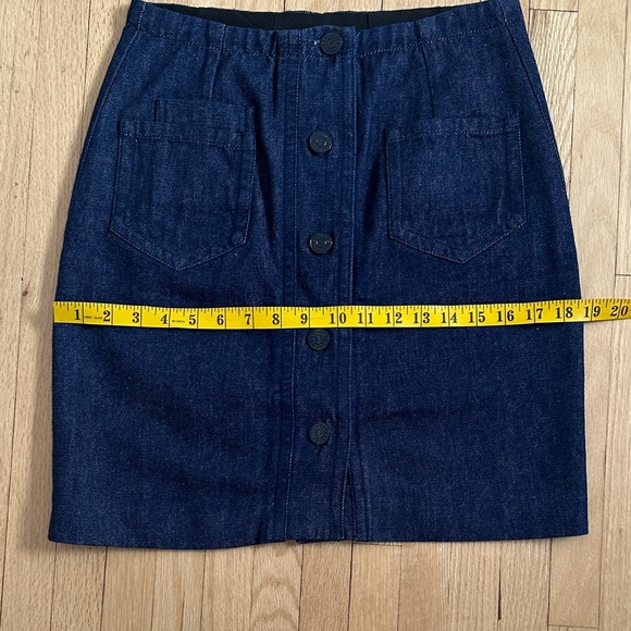 Sandro Paris Jasmina dark denim button up skirt in size 1 (small) - Picture 5 of 11
